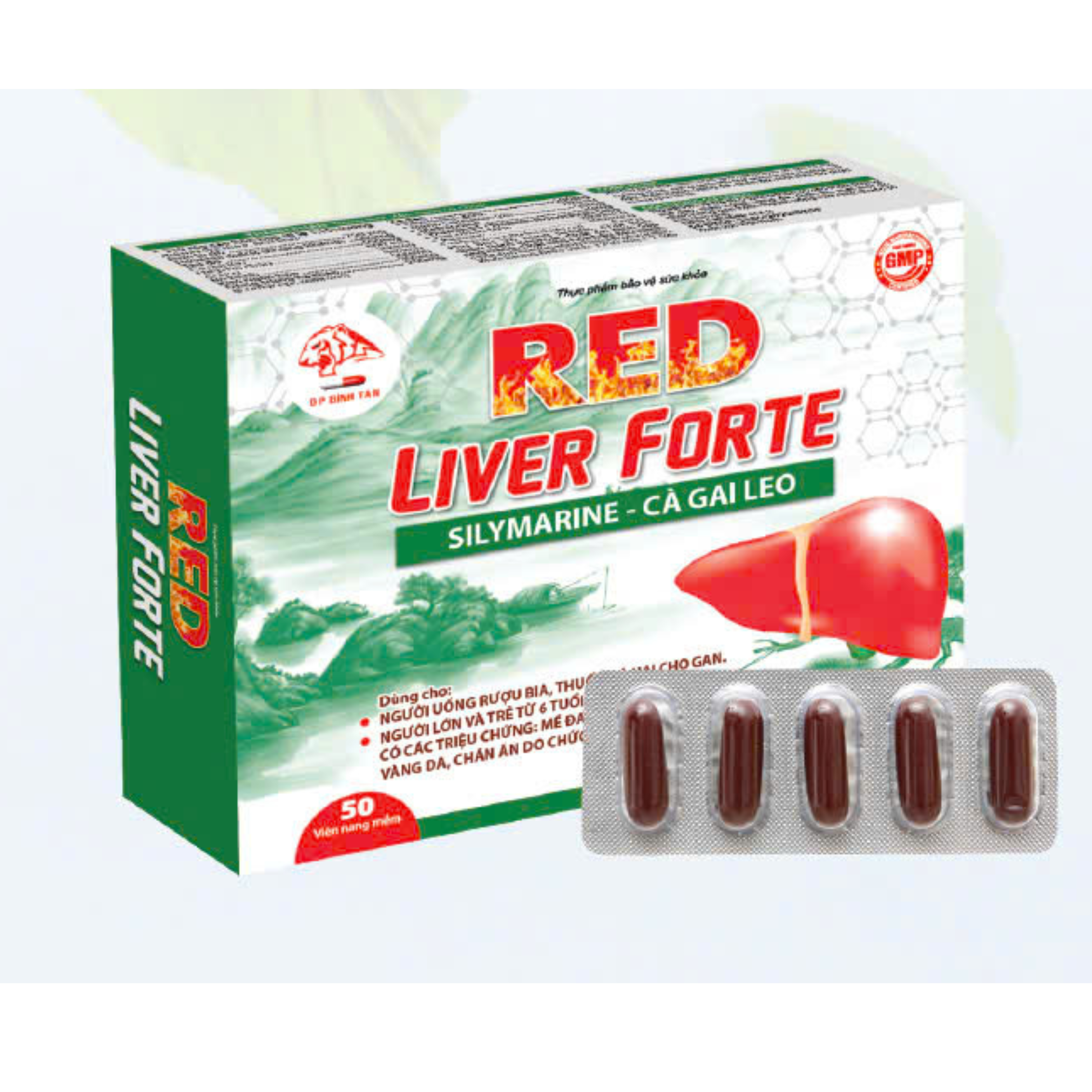 Bổ Gan Red Liver Forte, Dạng Vỉ, Hộp 50 Viên
